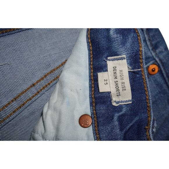Madewell High-Rise Button Fly Denim Shorts – Size 25 - Picture 4 of 9
